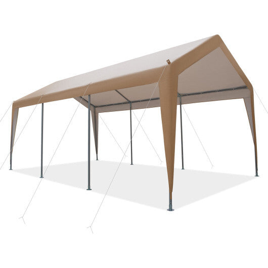 10 x 20 Feet Patio Heavy Duty  All-Weather Carport-without Sidewall - Color: Yellow