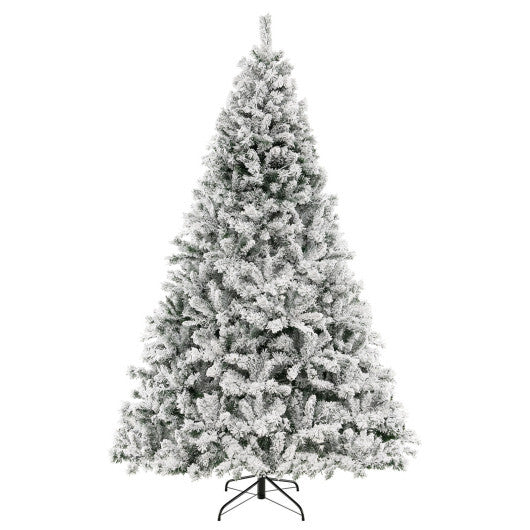 6/7/8 Feet Artificial Xmas Tree 3-Minute Quick Shape-8 ft - Color: White - Size: 8 ft