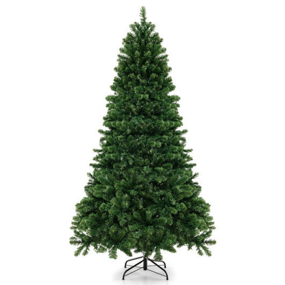 6/7/8 Feet Hinged Christmas Tree with PVC Branch Tips Warm White LED Lights-6 ft - Size: 6 ft