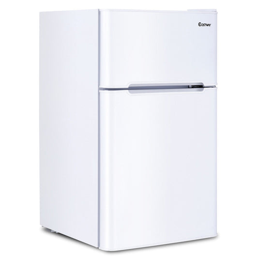 3.2 cu ft. Compact Stainless Steel Refrigerator-White - Color: White