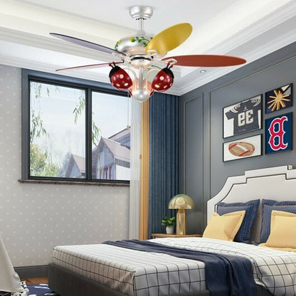 52 Inch Kids Ceiling Fan with Pull Chain Control - Color: Multicolor