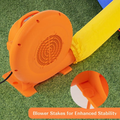 680W Air Blower (1.0HP) for Inflatables with 25 feet Wire and GFCI Plug - Color: Orange