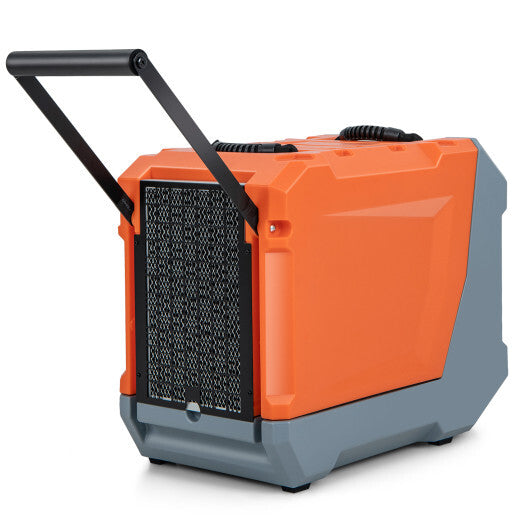 180 Pints/Day Commercial Dehumidifier with Pump and Drain Hose-Orange - Color: Orange