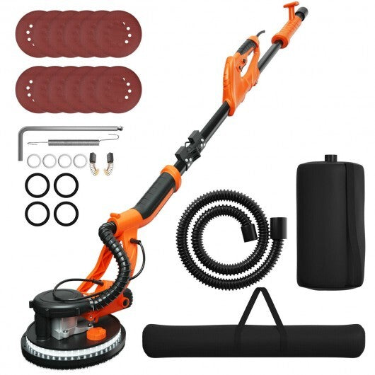 Electric Foldable Drywall Sander 750W Variable Speed - Color: Orange