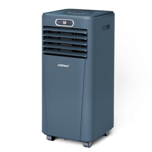 8000BTU 3-in-1 Portable Air Conditioner with Remote Control-Dark Blue - Color: Dark Blue