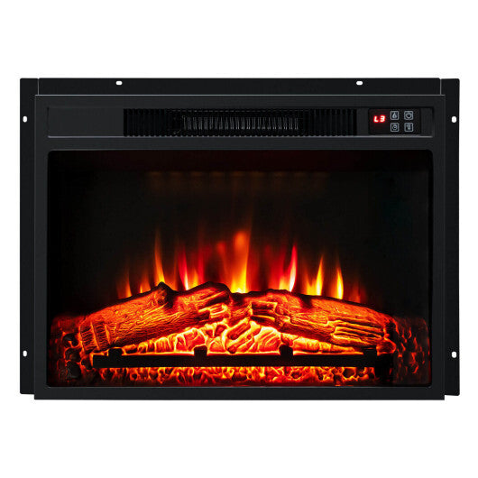 18/23 Inch Electric Fireplace Inserted with Adjustable LED Flame-23 inches - Color: Black - Size: 23 inches