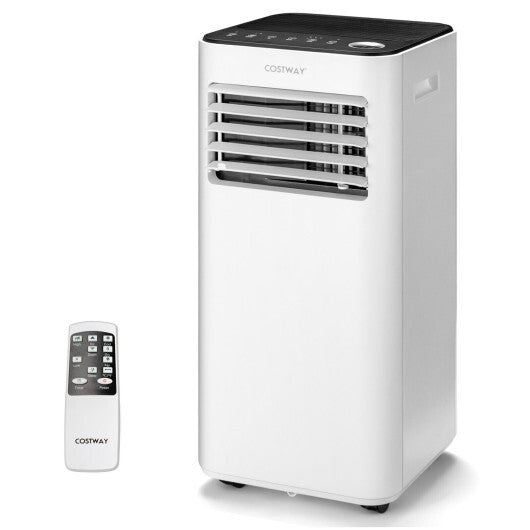 8000 BTU Portable Air Conditioner with Fan and Dehumidifier Mode-White - Color: White