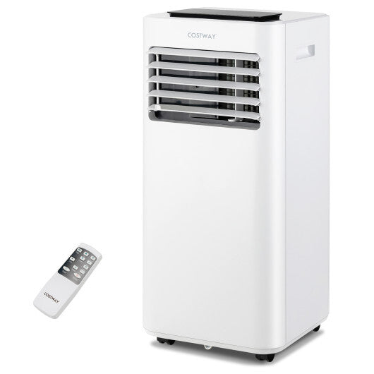 8000 BTU Portable Air Conditioner with Fan Dehumidifier Sleep Mode - Color: White - Size: 8000 BTU