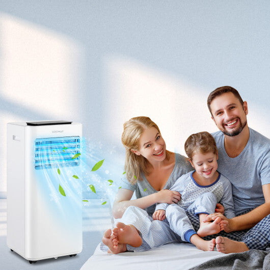 8000 BTU Portable Air Conditioner with Fan Dehumidifier Sleep Mode - Color: White - Size: 8000 BTU