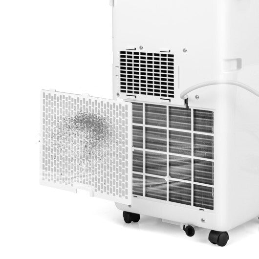 3-in-1 8000 BTU Portable Air Conditioner with Remote Control-White - Color: White