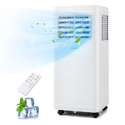 9000 BTU Portable Air Conditioner 3 in 1 AC Unit with Fan and Dehumidifier - Color: White - Size: 9000 BTU