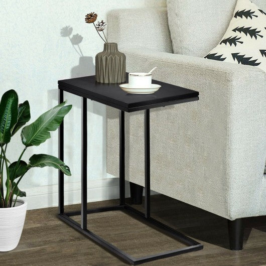 Coffee Tray Sofa Side End Table - Color: Black