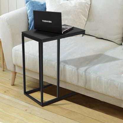 Coffee Tray Sofa Side End Table - Color: Black