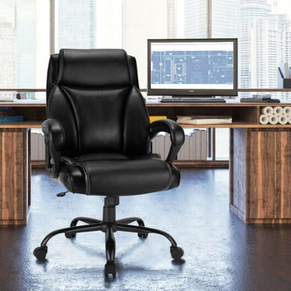 400 Pounds Big and Tall Adjustable High Back Leather Office Chair