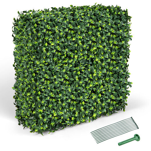 Faux Greenery Room Divider Decorative Privacy Screen Fence Hedge Wall-M - Color: Green - Size: M