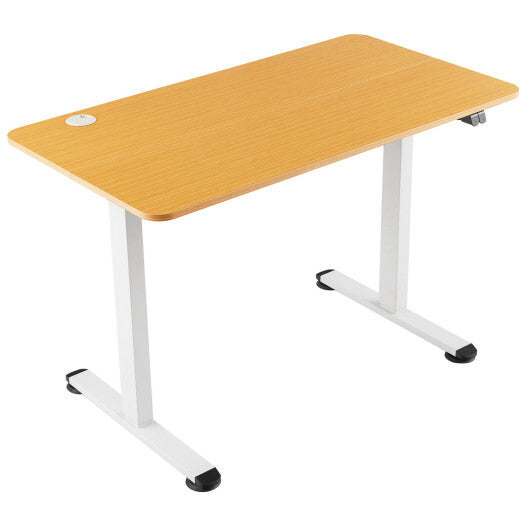 Electric Standing Desk Adjustable Stand up Computer Desk Anti-collision-Natural - Color: Natural