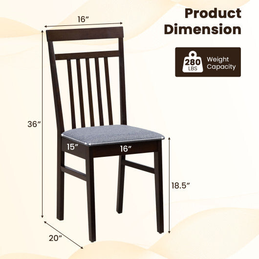 Upholstered Dining Chair Set of 2 - Color: Brown