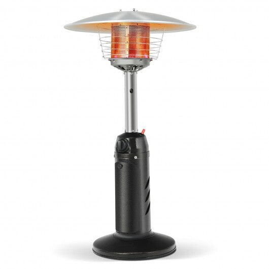 11 000 BTU Portable Tabletop Propane Patio Standing Heater-Black - Color: Black