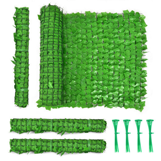 4 Pieces 118 x 39 Inch Artificial Ivy Privacy Fence for Fence and Vine Decor - Color: Light Green