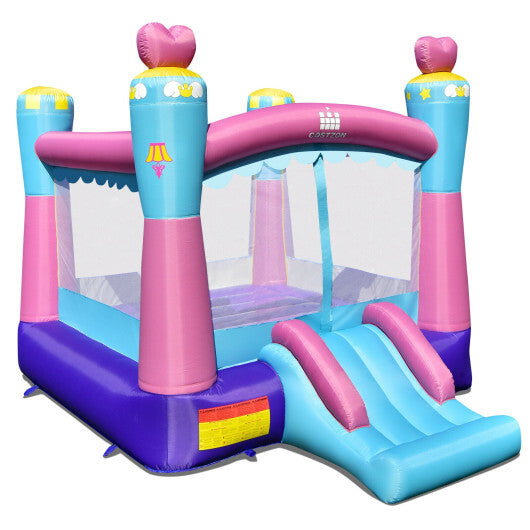 3-in-1 Princess Theme Inflatable Castle without Blower - Color: Pink & Blue