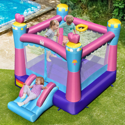 3-in-1 Princess Theme Inflatable Castle without Blower - Color: Pink & Blue