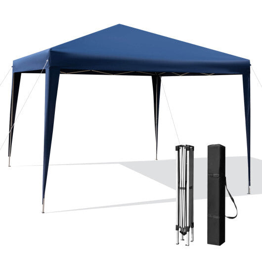 10 x 10 Feet Outdoor Pop-up Patio Canopy for  Beach and Camp-Blue - Color: Blue