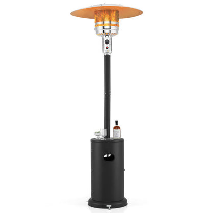 50000 BTU Propane Patio Heater with Round Table Design-Black - Color: Black