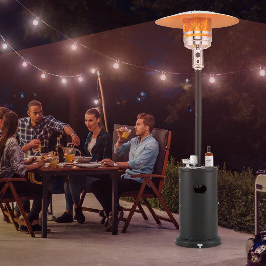 50000 BTU Propane Patio Heater with Round Table Design-Black - Color: Black