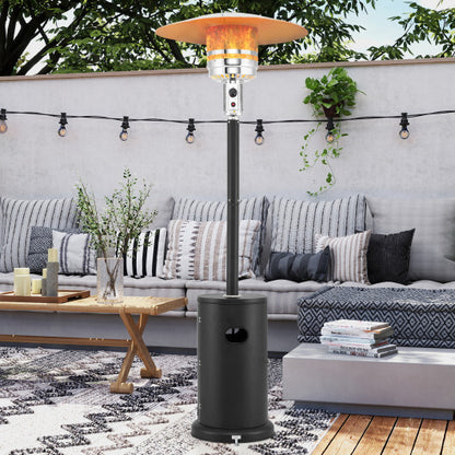 50000 BTU Propane Patio Heater with Round Table Design-Black - Color: Black