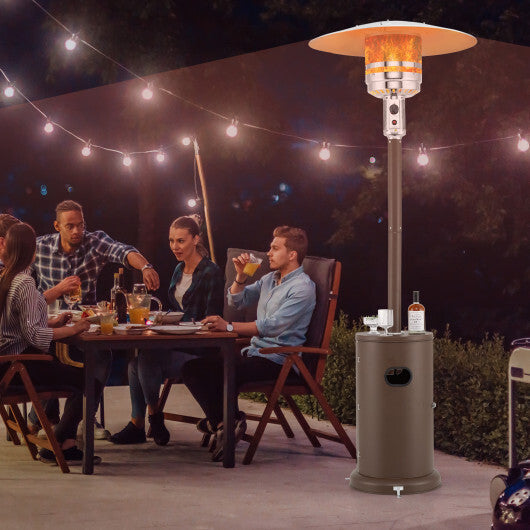 50000 BTU Propane Patio Heater with Round Table Design-Brown - Color: Brown