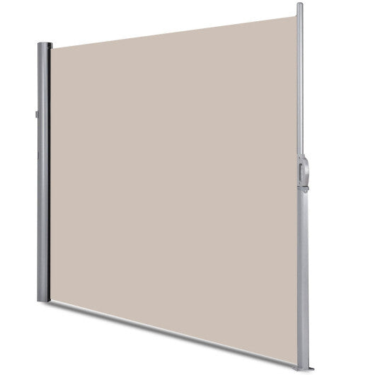 118.5 x 71 Inch Patio Retractable Folding Side Awning Screen