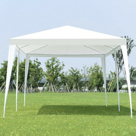 10 x 20 Feet Waterproof Canopy Tent with Tent Peg and Wind Rope - Color: White