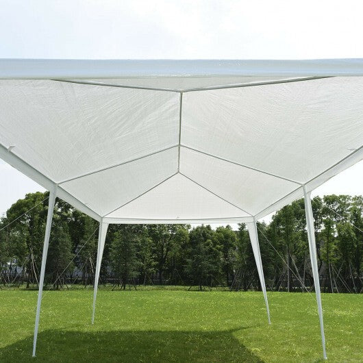 10 x 20 Feet Waterproof Canopy Tent with Tent Peg and Wind Rope - Color: White