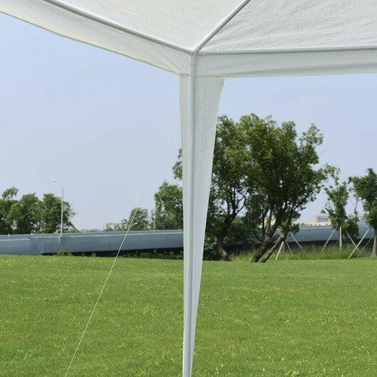 10 x 20 Feet Waterproof Canopy Tent with Tent Peg and Wind Rope - Color: White