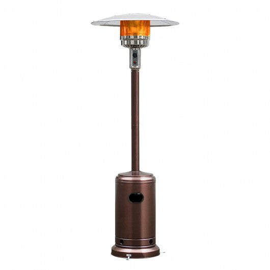 50000 BTU Garden Propane Standing LP Gas Steel Accessories Heater-Bronze - Color: Bronze