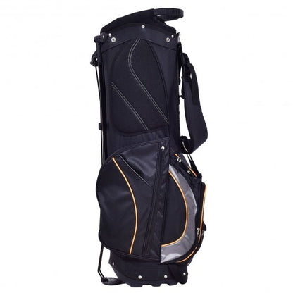 9 Inch Golf Stand Bag Divider Carry Pockets Storage - Color: Black