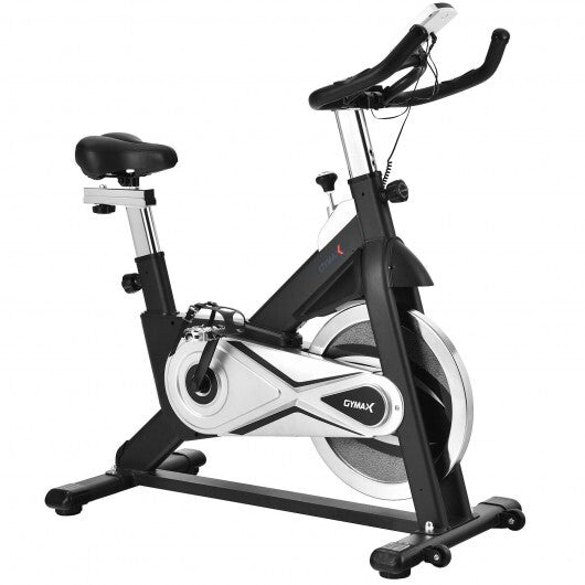 Exercise Bike Stationary Cycling Bike with 40 Lbs Flywheel - Color: Black