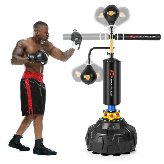 Boxing Speed Trainer Freestanding Fillable 360 Spinning Bar Adjustable Height