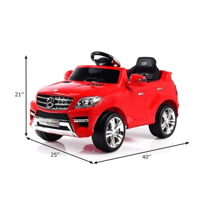 6V Mercedes Benz Kids Ride on Car with MP3+RC-Red - Color: Red