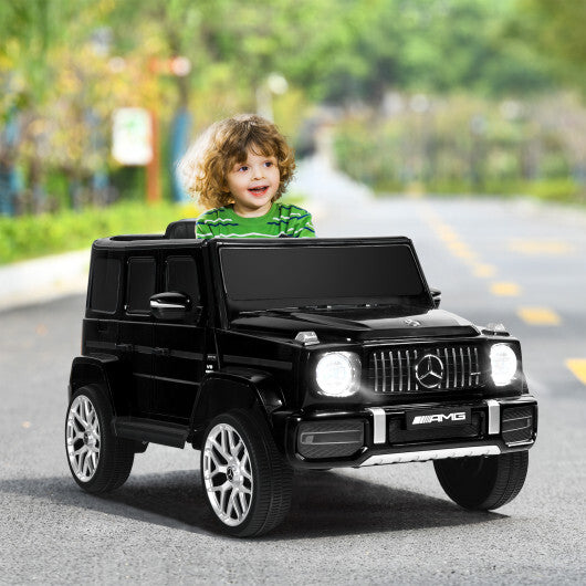 12V Mercedes-Benz G63 Licensed Kids Ride On Car with Remote Control-Black - Color: Black