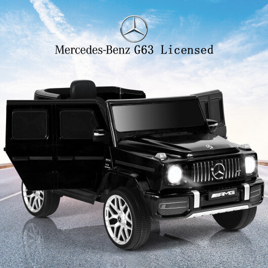 12V Mercedes-Benz G63 Licensed Kids Ride On Car with Remote Control-Black - Color: Black