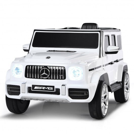 12V Mercedes-Benz G63 Licensed Kids Ride On Car with Remote Control-White - Color: White