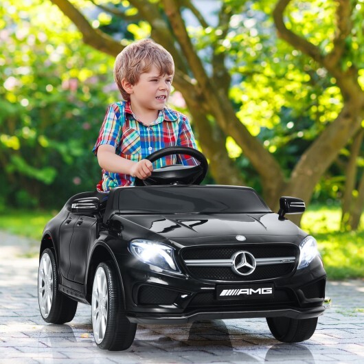 12V Electric Kids Ride On Car with Remote Control-Black - Color: Black