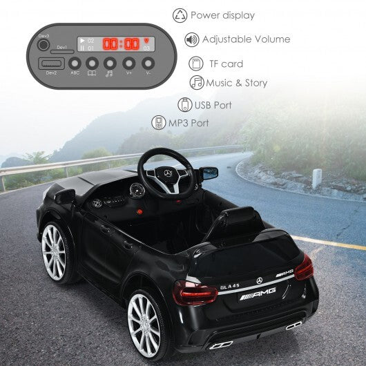 12V Electric Kids Ride On Car with Remote Control-Black - Color: Black