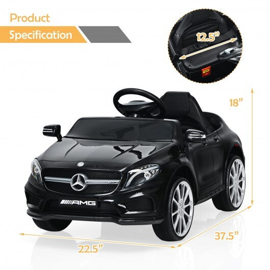 12V Electric Kids Ride On Car with Remote Control-Black - Color: Black