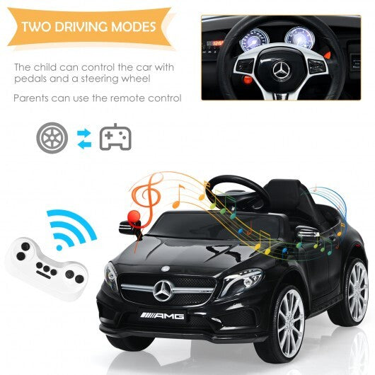 12V Electric Kids Ride On Car with Remote Control-Black - Color: Black