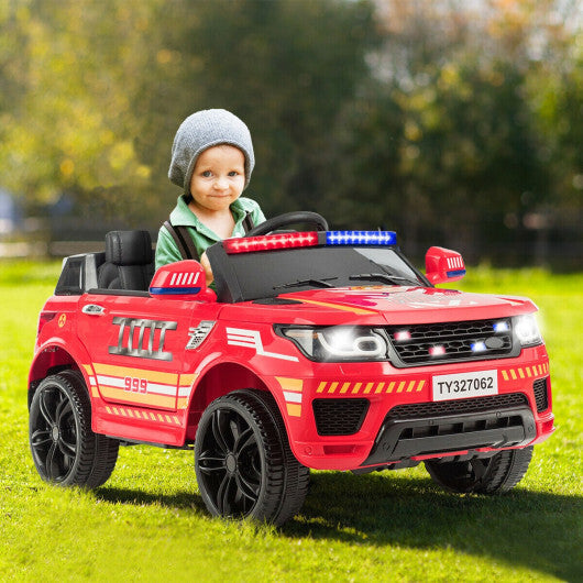 12V Kids Electric Ride On Car with Remote Control-Red - Color: Red