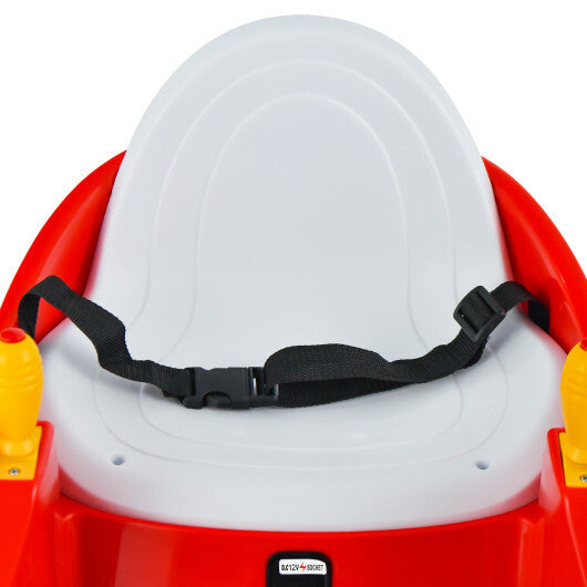 12V Electric Kids Ride On Bumper Car with Flashing Lights for Toddlers-Red - Color: Red