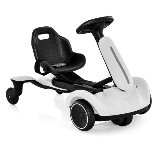 6V Kids Ride on Drift Car with 360 Spin and 2 Adjustable Heights-White - Color: White