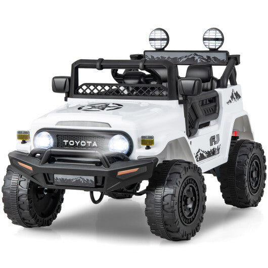 12V 7Ah Licensed Toyota FJ Cruiser Electric Car with Remote Control-White - Color: White